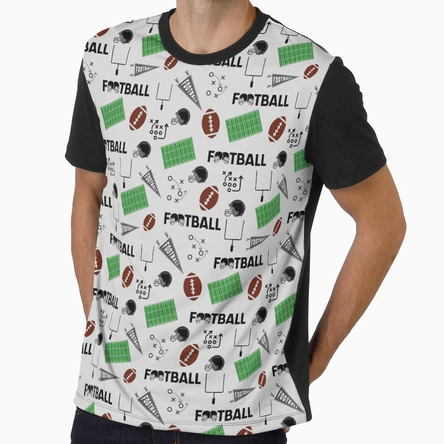 Football Fun Pale Gray T-Shirt - Casual Everyday Wear for Adults - T-Shirt, Sweatshirt, Hoodie
