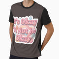 It's Okay To Not Be Mental Health Quote Pastel Pink - Adult & Kids T-Shirts, Sweatshirts & Hoodies apparel design preview 1