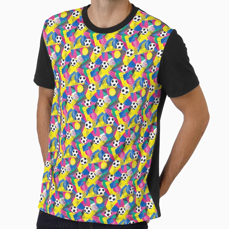 Football Soccer Vivid Bright Colors T-Shirt - Unique Graphic for Adults - T-Shirt, Sweatshirt, Hoodie