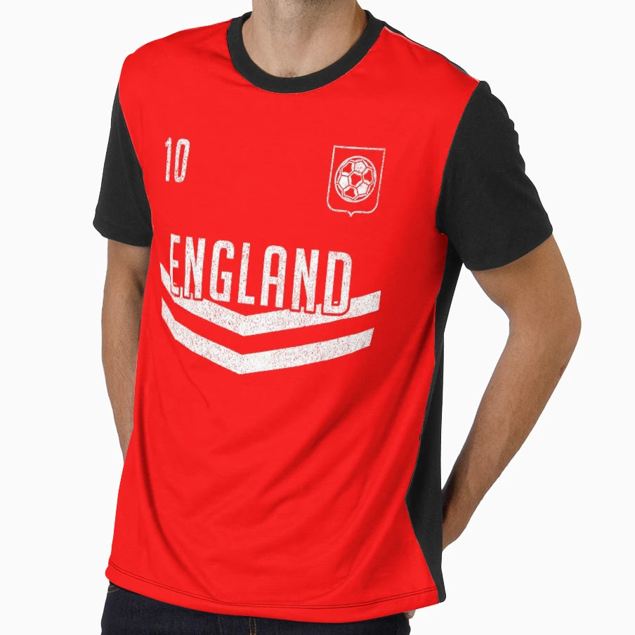 England Lions Euro Football Red T-Shirt - Aesthetic Graphic for Adults - T-Shirt, Sweatshirt, Hoodie