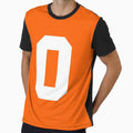 Number 0 Sports Orange T-Shirt - Custom Art Print Unisex - T-Shirt, Sweatshirt, Hoodie