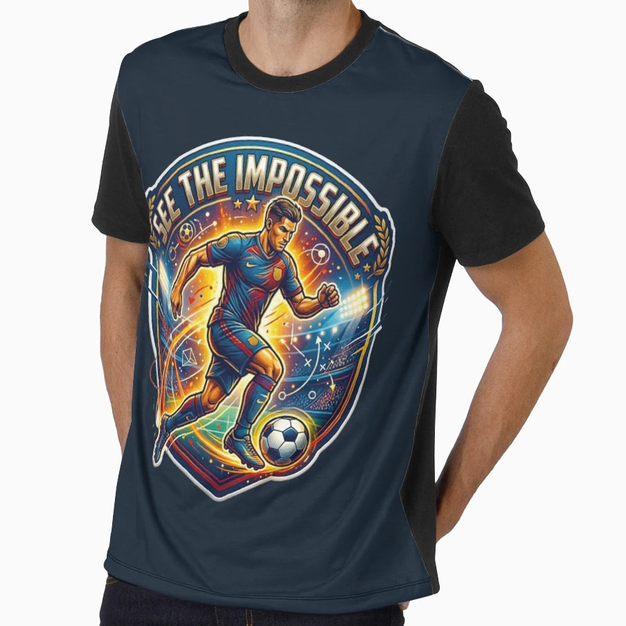 See Impossible World Cup Football T-Shirt - Minimalist Print for Adults - T-Shirt, Sweatshirt, Hoodie