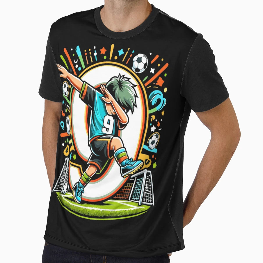 9 Year Old Young Football Birthday T-Shirt - Streetwear Style Unisex - T-Shirt, Sweatshirt, Hoodie