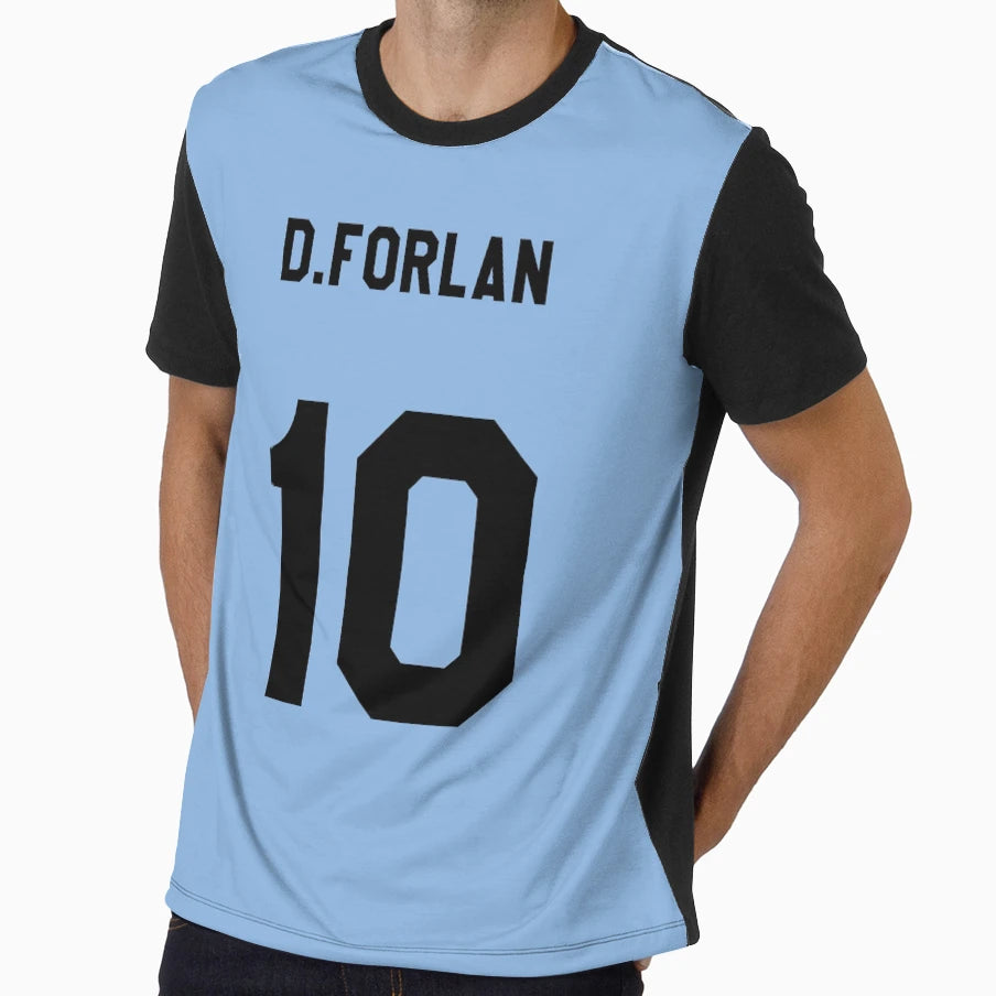D Forlan Number 10 T-Shirt - Minimalist Print Unisex - T-Shirt, Sweatshirt, Hoodie