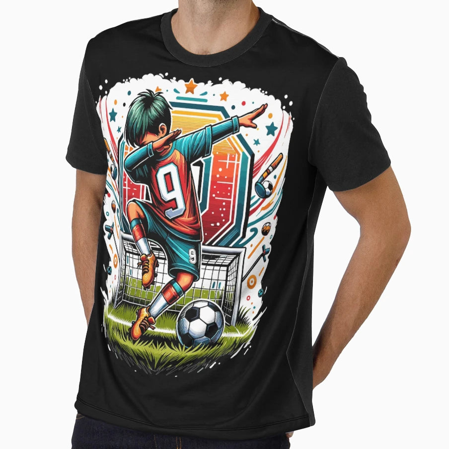 9 Year Old Young Football Birthday T-Shirt - Fun Novelty Design for Adults - T-Shirt, Sweatshirt, Hoodie