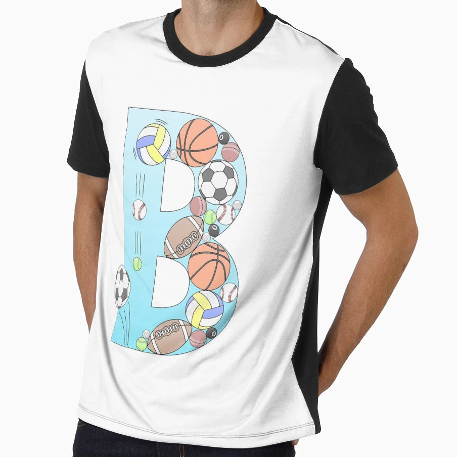 B Is Ball T-Shirt - Trendy Graphic for Adults - T-Shirt, Sweatshirt, Hoodie