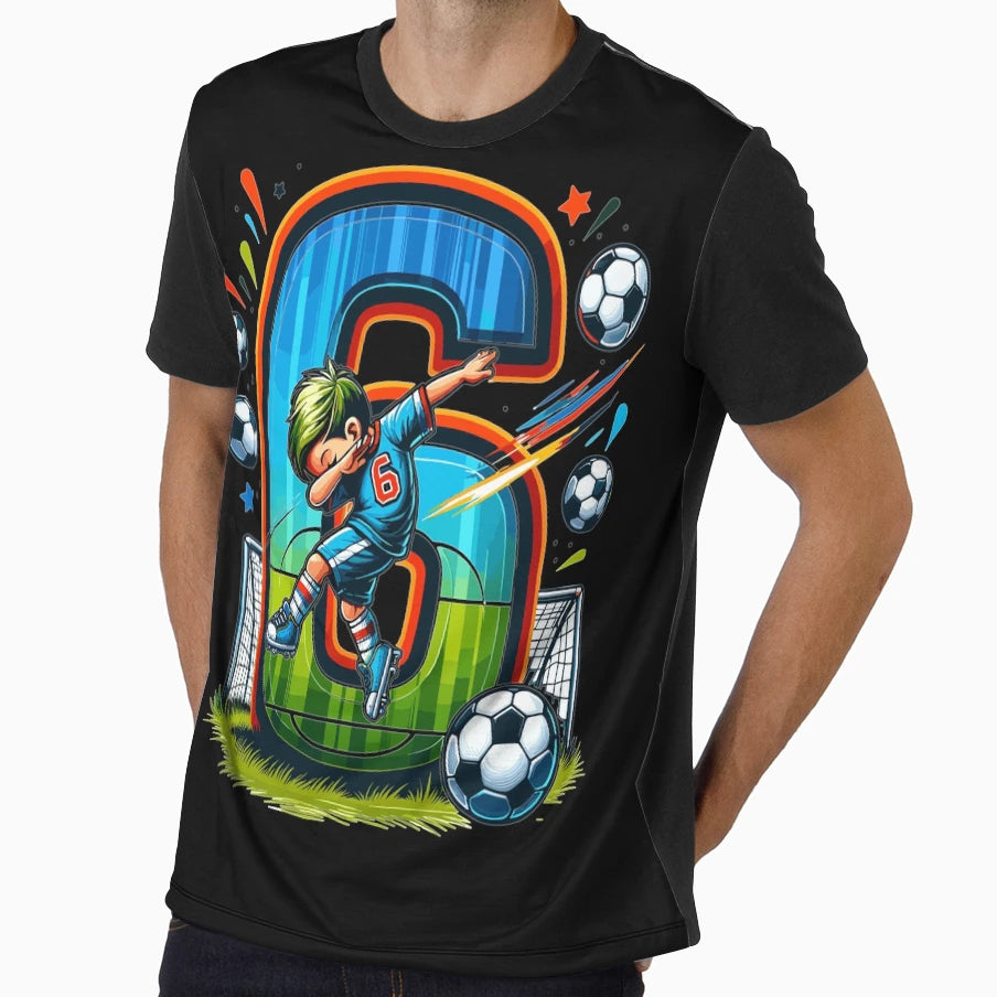 6 Year Old Soccer Birthday T-Shirt - Fun Novelty Design Unisex - T-Shirt, Sweatshirt, Hoodie