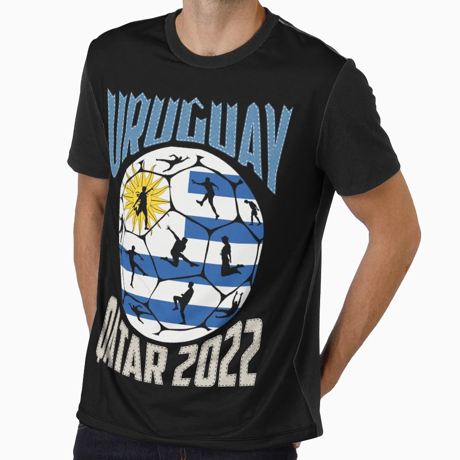 Uruguay World Cup Qatar 2022 T-Shirt - Custom Art Print Unisex - T-Shirt, Sweatshirt, Hoodie