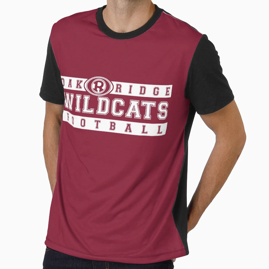 Oak Ridge Wildcats Football T-Shirt - Casual Everyday Wear for Adults - T-Shirt, Sweatshirt, Hoodie