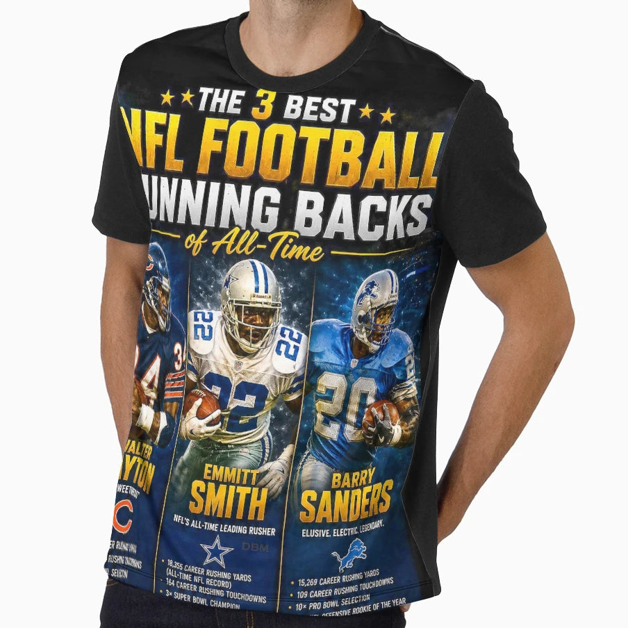 Pro Football 3 Best Running Back Walter T-Shirt - Trendy Graphic Men Women - T-Shirt, Sweatshirt, Hoodie