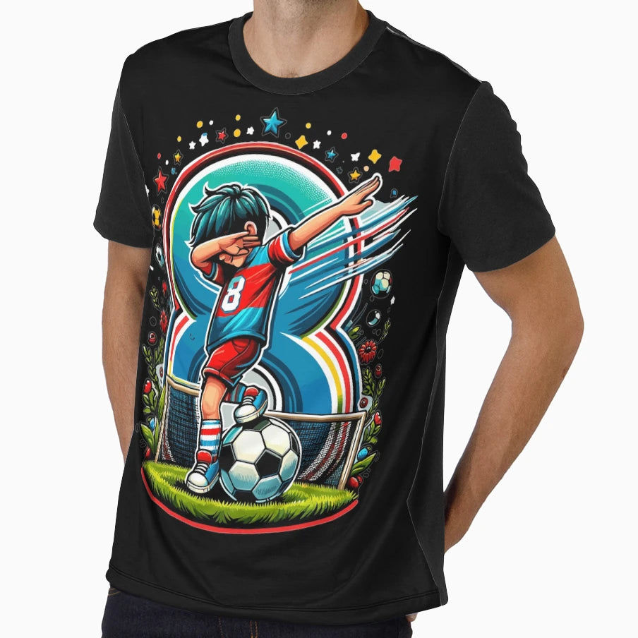 8 Year Old Young Football Birthday T-Shirt - Minimalist Print Men Women - T-Shirt, Sweatshirt, Hoodie