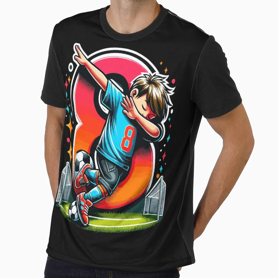 8 Year Old Young Football Birthday T-Shirt - Trendy Graphic Men Women - T-Shirt, Sweatshirt, Hoodie
