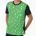 Cartoon Footballs Blue White T-Shirt - Casual Everyday Wear for Adults - T-Shirt, Sweatshirt, Hoodie