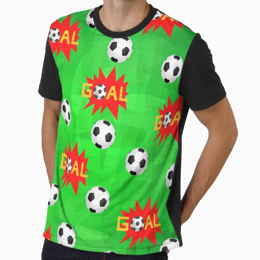 Soccer Pattern T-Shirt - Trendy Graphic Unisex - T-Shirt, Sweatshirt, Hoodie