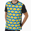 Football Stripe Blue And Yellow Gold T-Shirt - Aesthetic Graphic Men Women - T-Shirt, Sweatshirt, Hoodie