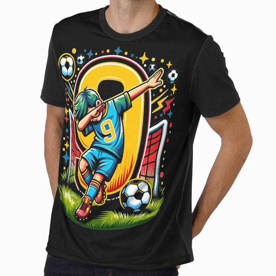 9 Year Old Young Football Birthday T-Shirt - Unique Graphic for Adults - T-Shirt, Sweatshirt, Hoodie
