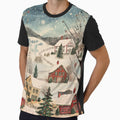 Peace on Earth Winter Country Village by - Adult & Kids T-Shirts, Sweatshirts & Hoodies apparel design preview 1