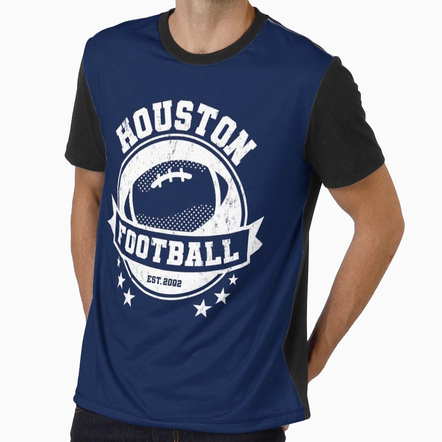 Houstan Football Team Team Play Offs T-Shirt - Custom Art Print Men Women - T-Shirt, Sweatshirt, Hoodie