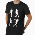 Football Poses Sports T-Shirt - Minimalist Print Unisex - T-Shirt, Sweatshirt, Hoodie