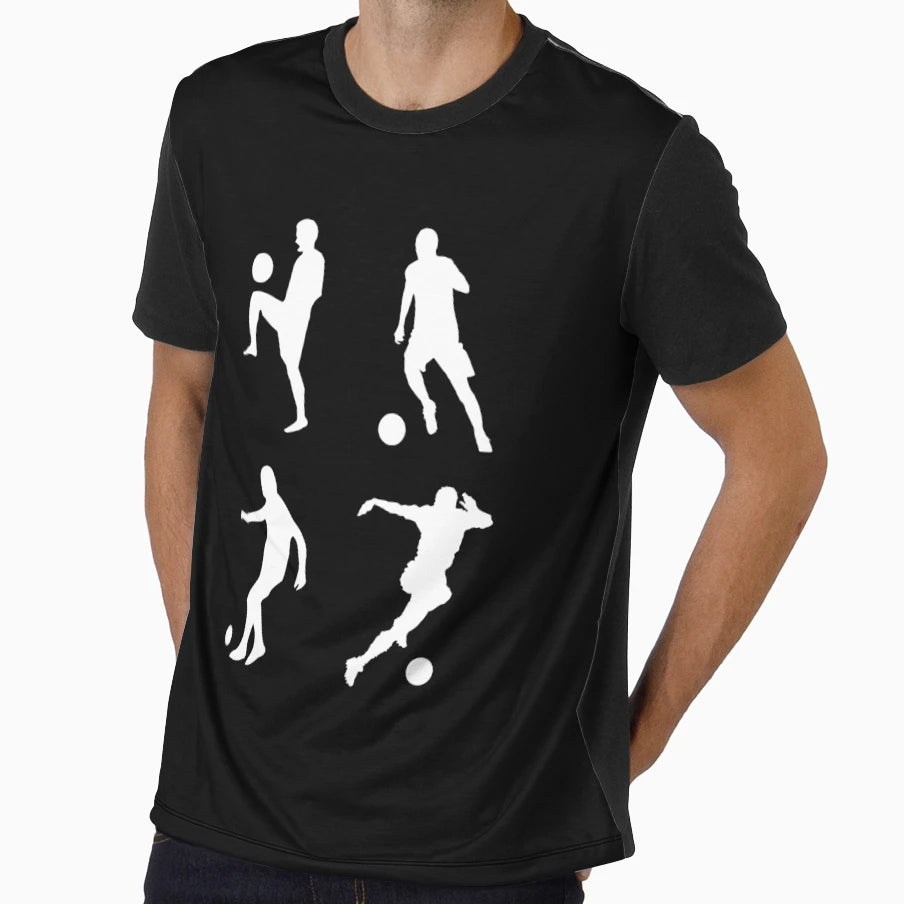 Football Poses Sports T-Shirt - Minimalist Print Unisex - T-Shirt, Sweatshirt, Hoodie