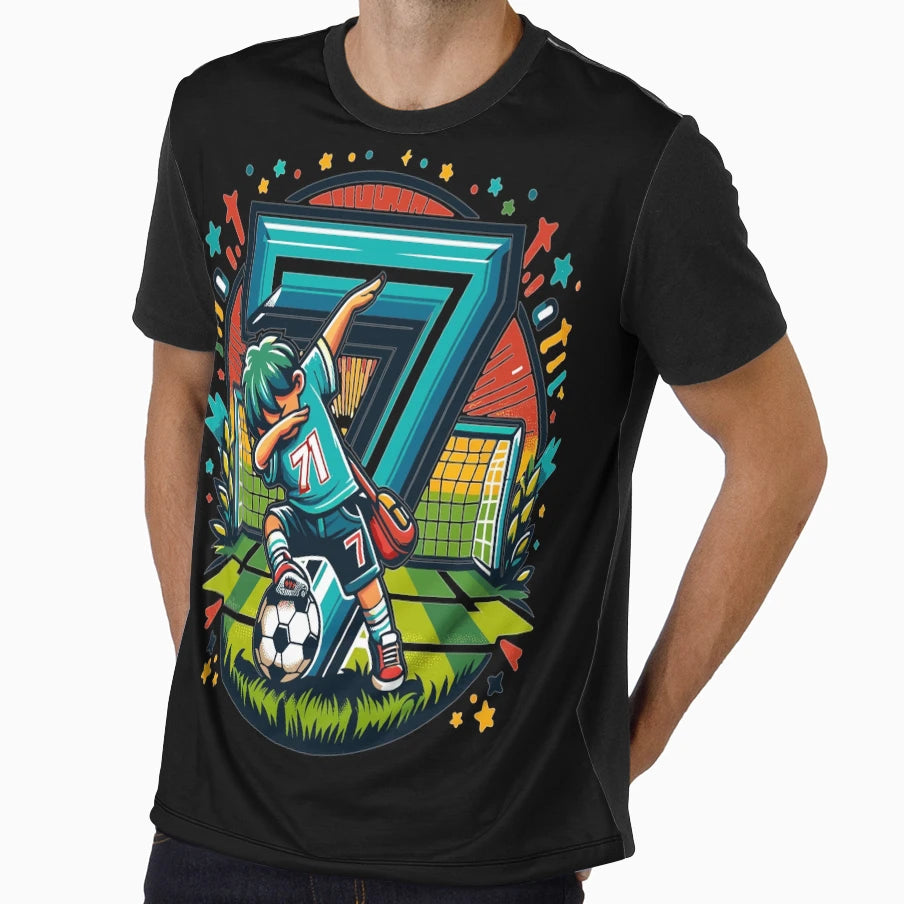 7 Year Old Soccer Birthday T-Shirt - Graphic Print Men Women - T-Shirt, Sweatshirt, Hoodie