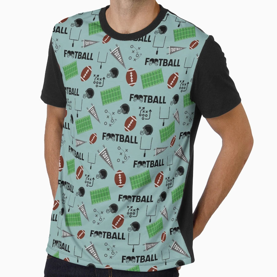 Football Fun Light Gray Green T-Shirt - Novelty Apparel Men Women - T-Shirt, Sweatshirt, Hoodie