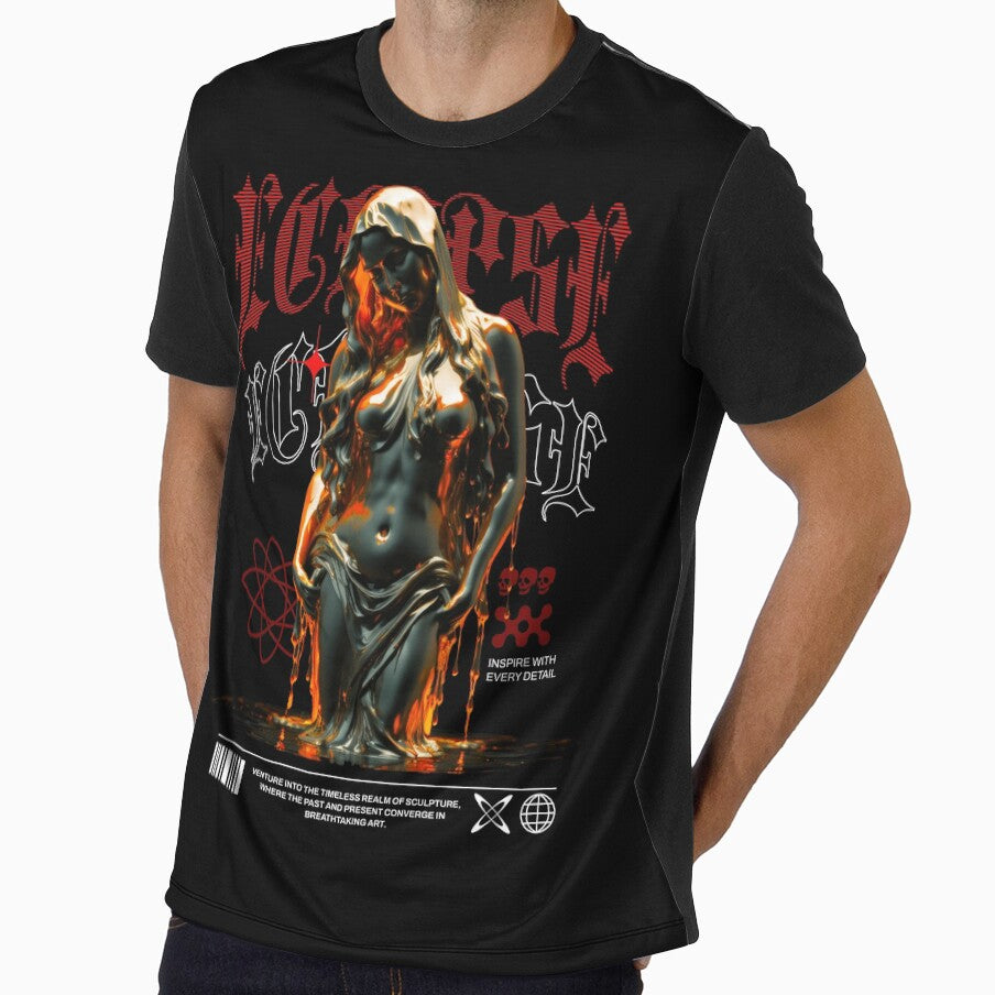 Gothic Eclipse Art Modern Sculpture by 3T3rnalArts - Adult & Kids T-Shirts, Sweatshirts & Hoodies apparel design preview 1