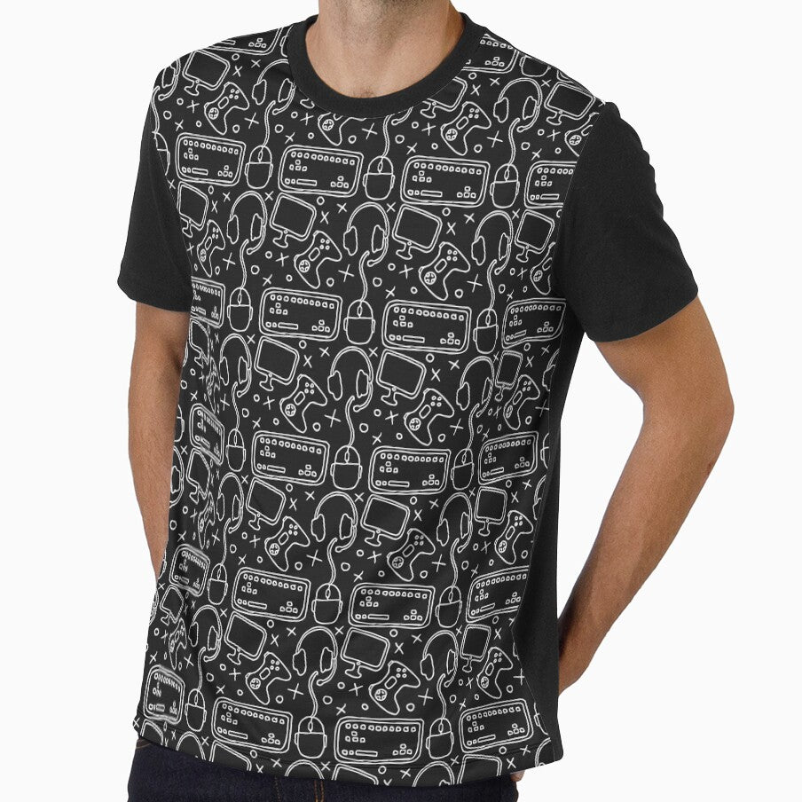 Gaming keyboard and mouse pattern by Nemesiscrowd - Adult & Kids T-Shirts, Sweatshirts & Hoodies apparel design preview 1