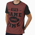 Its Game Time Football Brown T-Shirt - Minimalist Print Men Women - T-Shirt, Sweatshirt, Hoodie