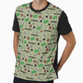 Football Fun Light Olive Green T-Shirt - Trendy Graphic Unisex - T-Shirt, Sweatshirt, Hoodie