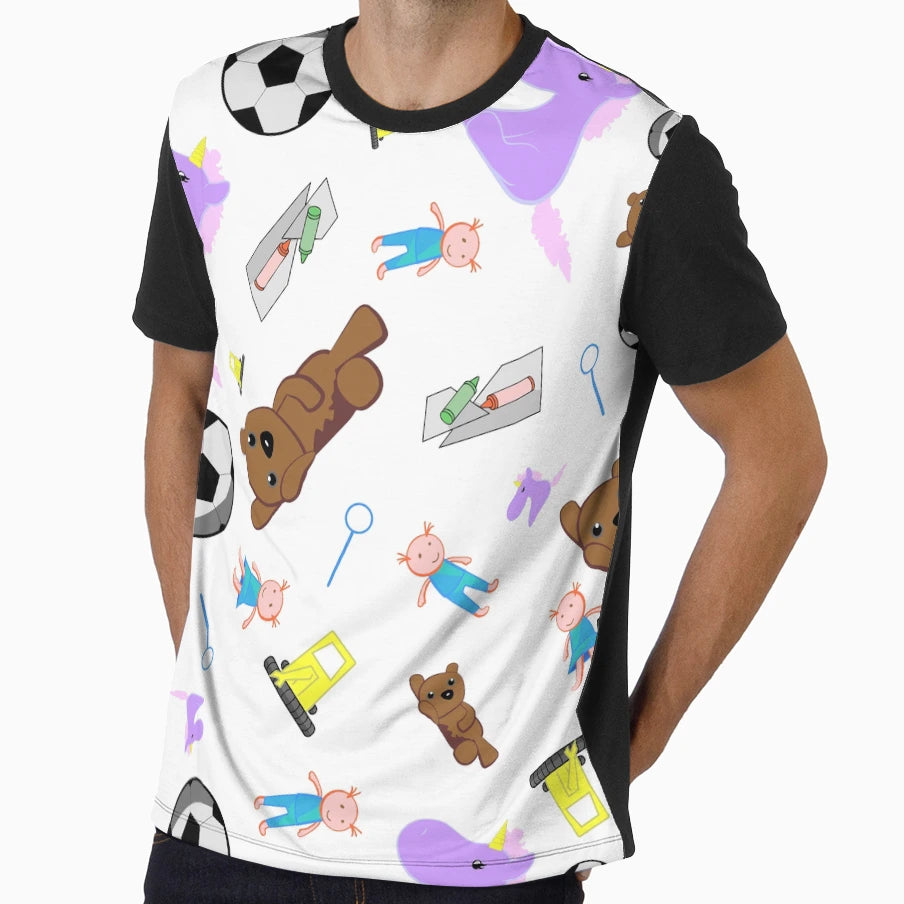 Toys Pattern T-Shirt - Aesthetic Graphic for Adults - T-Shirt, Sweatshirt, Hoodie
