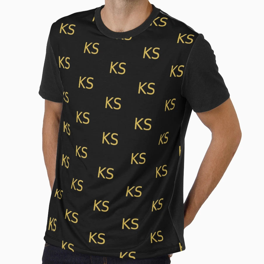 Ks Black Gold T-Shirt - Custom Art Print Men Women - T-Shirt, Sweatshirt, Hoodie