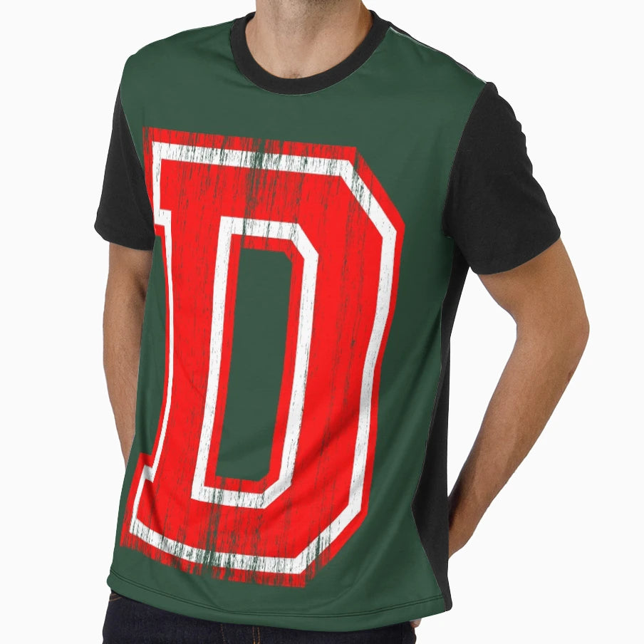 Big Red Letter D T-Shirt - Minimalist Print Unisex - T-Shirt, Sweatshirt, Hoodie