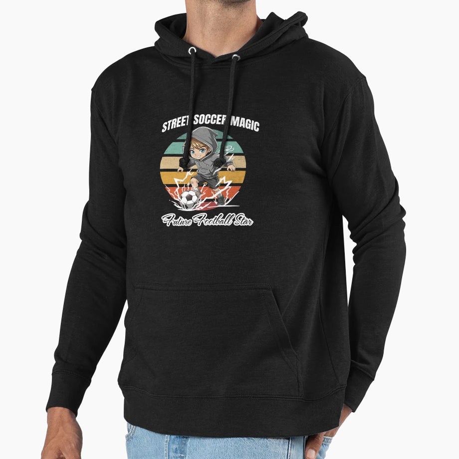 Street Soccer Magic Future Football Hoodie - Streetwear Style for Adults - T-Shirt, Sweatshirt, Hoodie