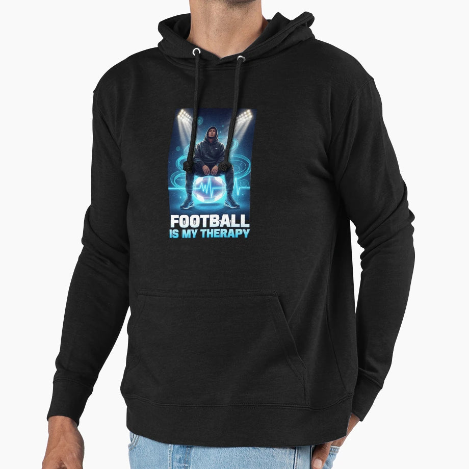 Football Is My Therapy Mindset Hoodie - Trendy Graphic Men Women - T-Shirt, Sweatshirt, Hoodie