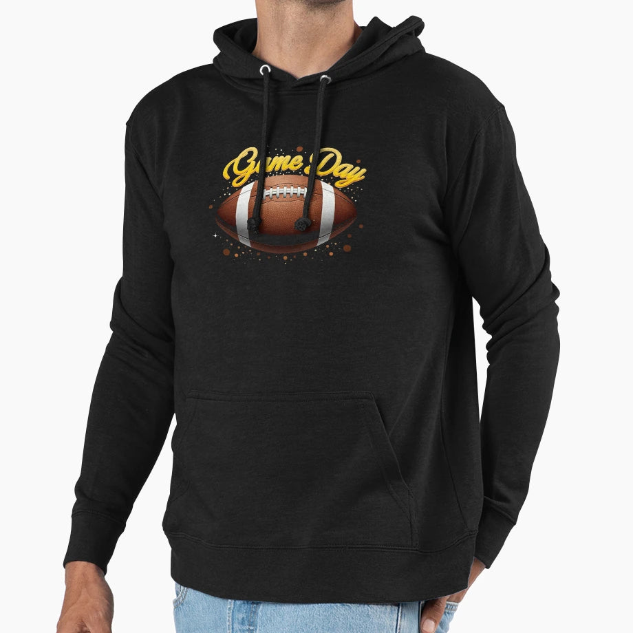 Game Day Football Bling Bling Football Hoodie - Unique Graphic Unisex - T-Shirt, Sweatshirt, Hoodie