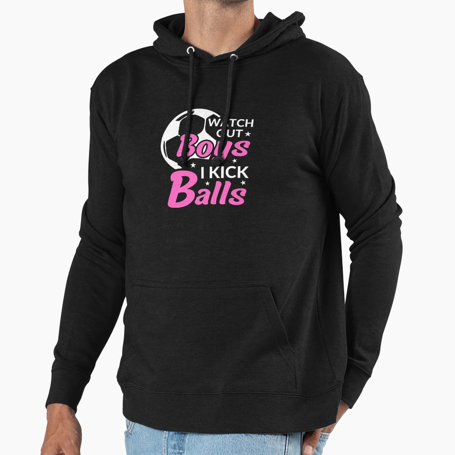 Soccer Female Soccer Player Kicking Watch Hoodie - Graphic Print Unisex - T-Shirt, Sweatshirt, Hoodie
