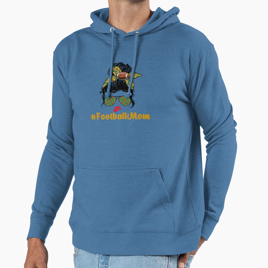 Football Mom Game Day Game Day Vibes Hoodie - Aesthetic Graphic for Adults - T-Shirt, Sweatshirt, Hoodie