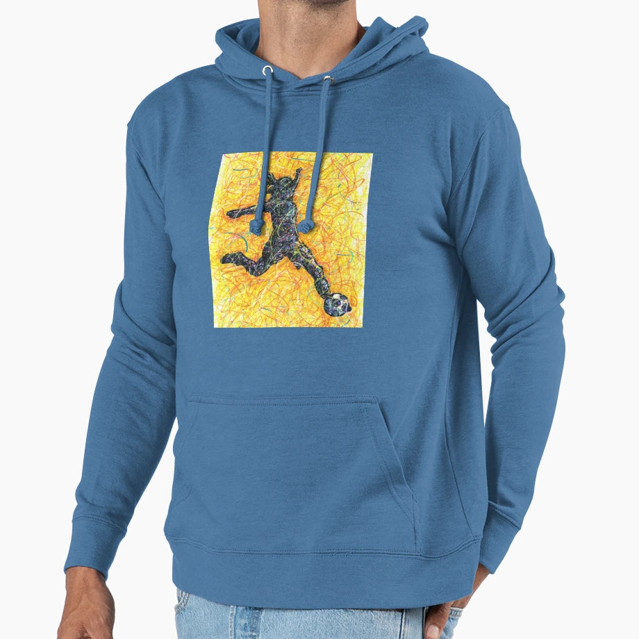 Soccer Ball Pattern Hoodie - Graphic Print for Adults - T-Shirt, Sweatshirt, Hoodie