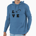 Love Football Hoodie - Graphic Print Unisex - T-Shirt, Sweatshirt, Hoodie