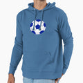 Soccer Ball Blue Hoodie - Novelty Apparel for Adults - T-Shirt, Sweatshirt, Hoodie