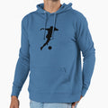 Athletic Soccer Kick Motion Hoodie - Minimalist Print Men Women - T-Shirt, Sweatshirt, Hoodie