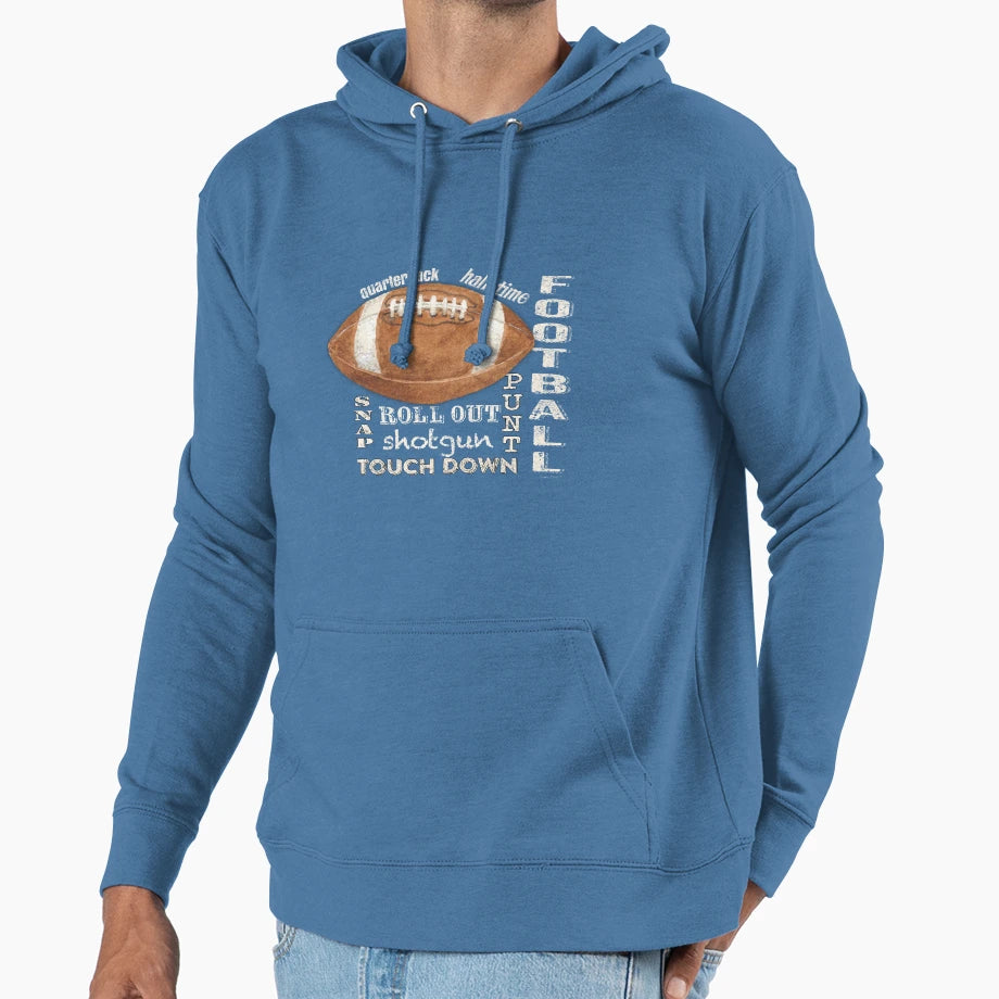 Football Art 2 Hoodie - Unique Graphic Unisex - T-Shirt, Sweatshirt, Hoodie