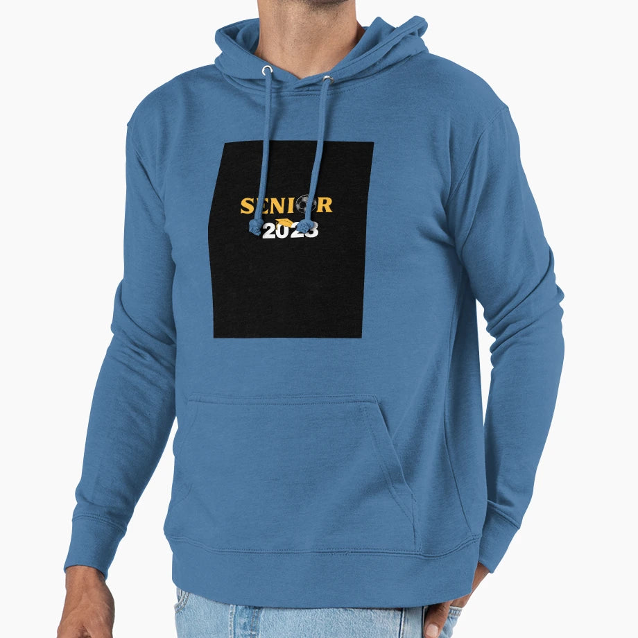 Graduated Senior Class 2023 Soccer Player Hoodie - Graphic Print for Adults - T-Shirt, Sweatshirt, Hoodie