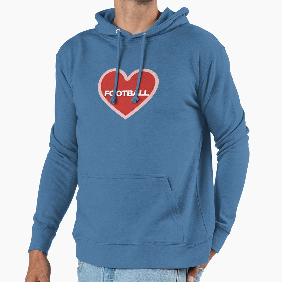 I Heart Football Hoodie - Novelty Apparel Unisex - T-Shirt, Sweatshirt, Hoodie