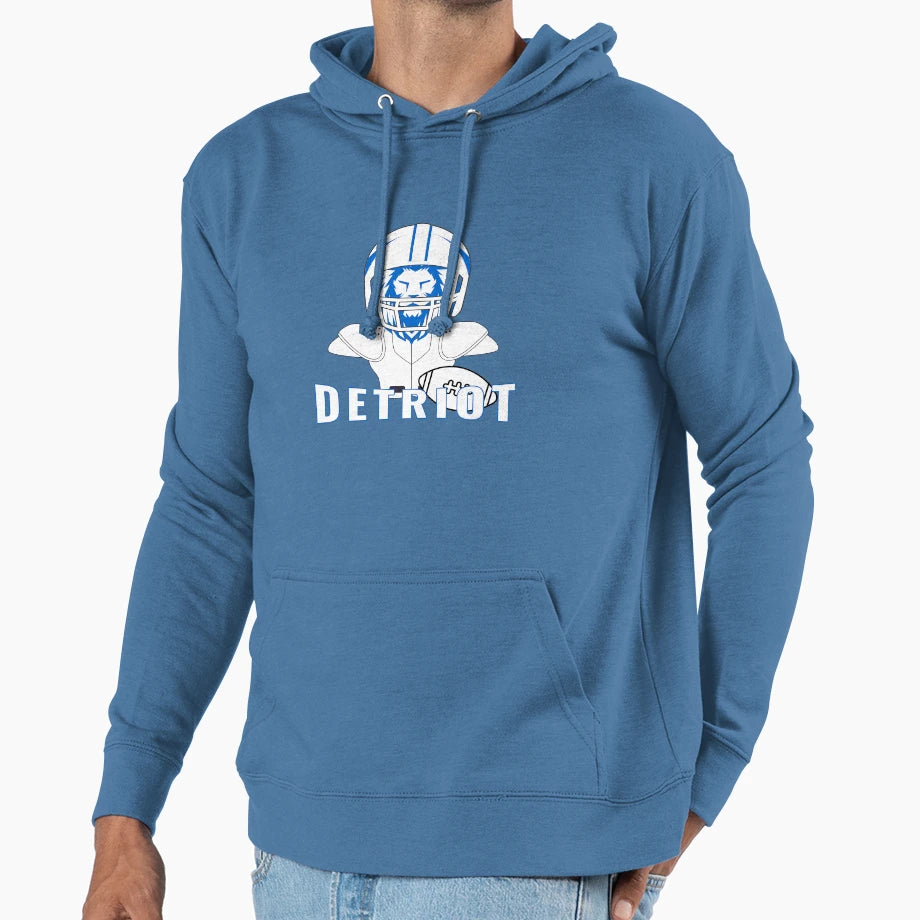 Detriot Football Hoodie - Custom Art Print Unisex - T-Shirt, Sweatshirt, Hoodie