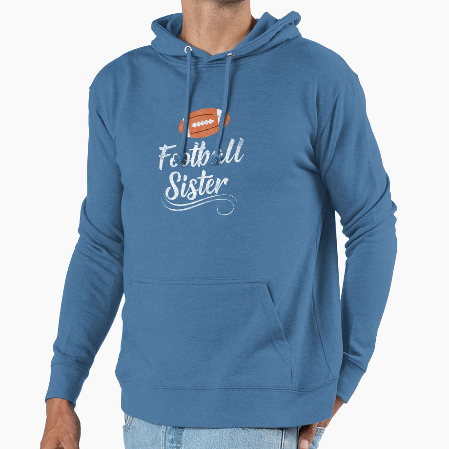 Football Sister Game Day Womens T-Shirt - Unique Graphic for Adults - T-Shirt, Sweatshirt, Hoodie