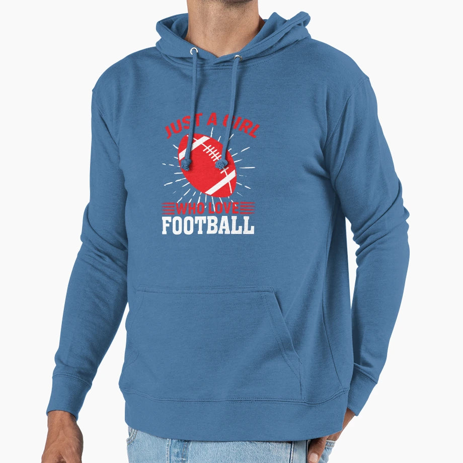 Just Who Love Football Hoodie - Aesthetic Graphic Unisex - T-Shirt, Sweatshirt, Hoodie