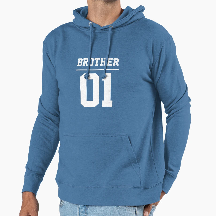 Brother 01 Number 1 Bro Best Big Brother Hoodie - Trendy Graphic Men Women - T-Shirt, Sweatshirt, Hoodie