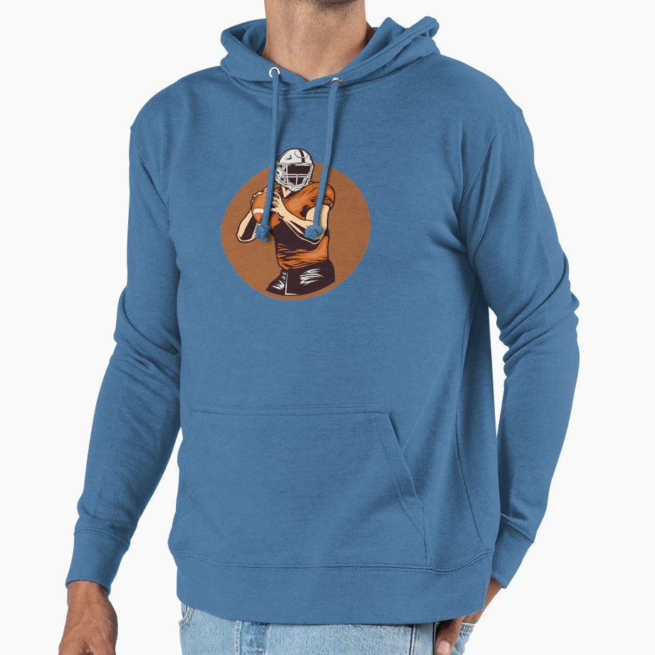 Football Player Hoodie - Trendy Graphic Unisex - T-Shirt, Sweatshirt, Hoodie